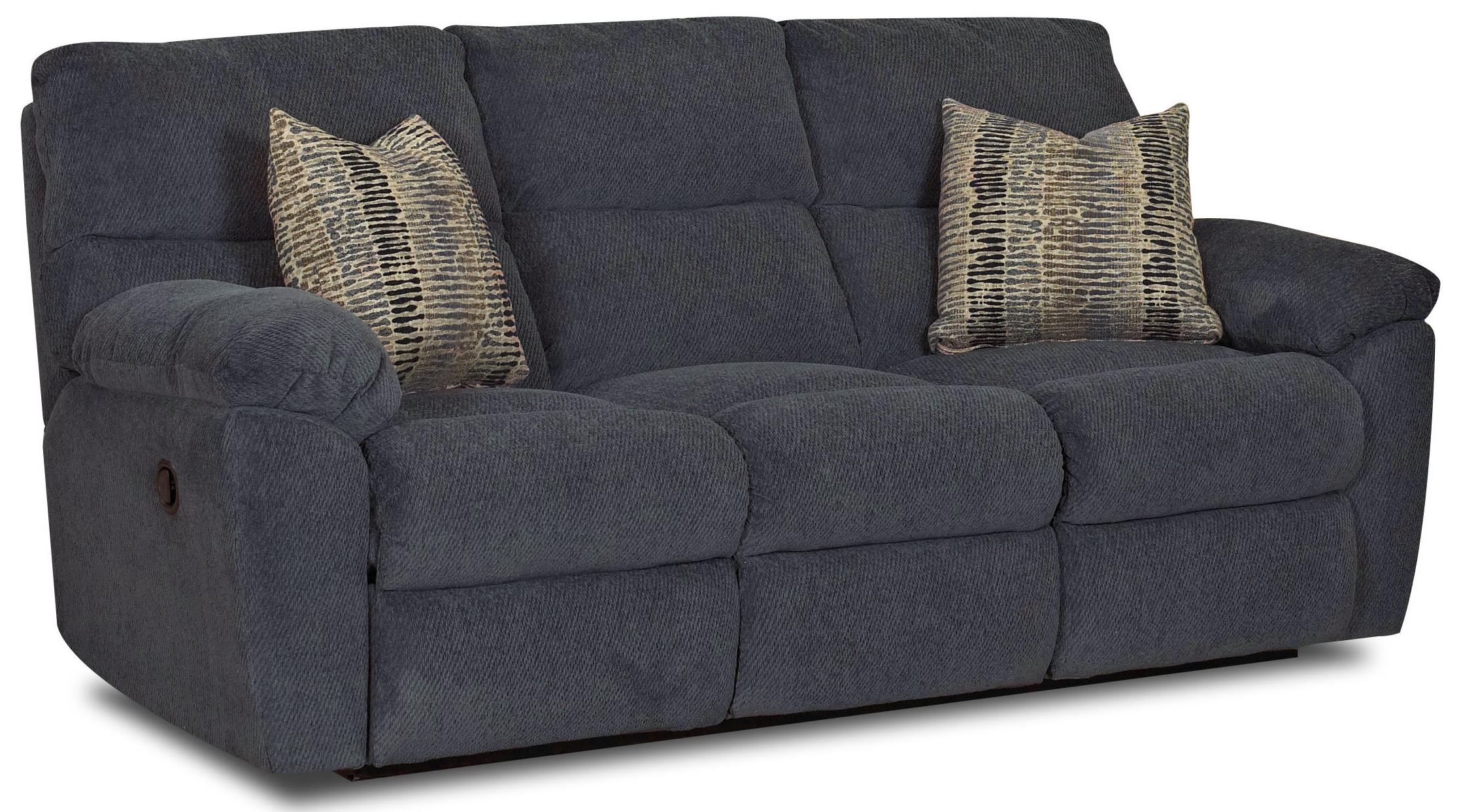 Klaussner Odessa Casual Power Reclining Sofa with Pillow Arms and